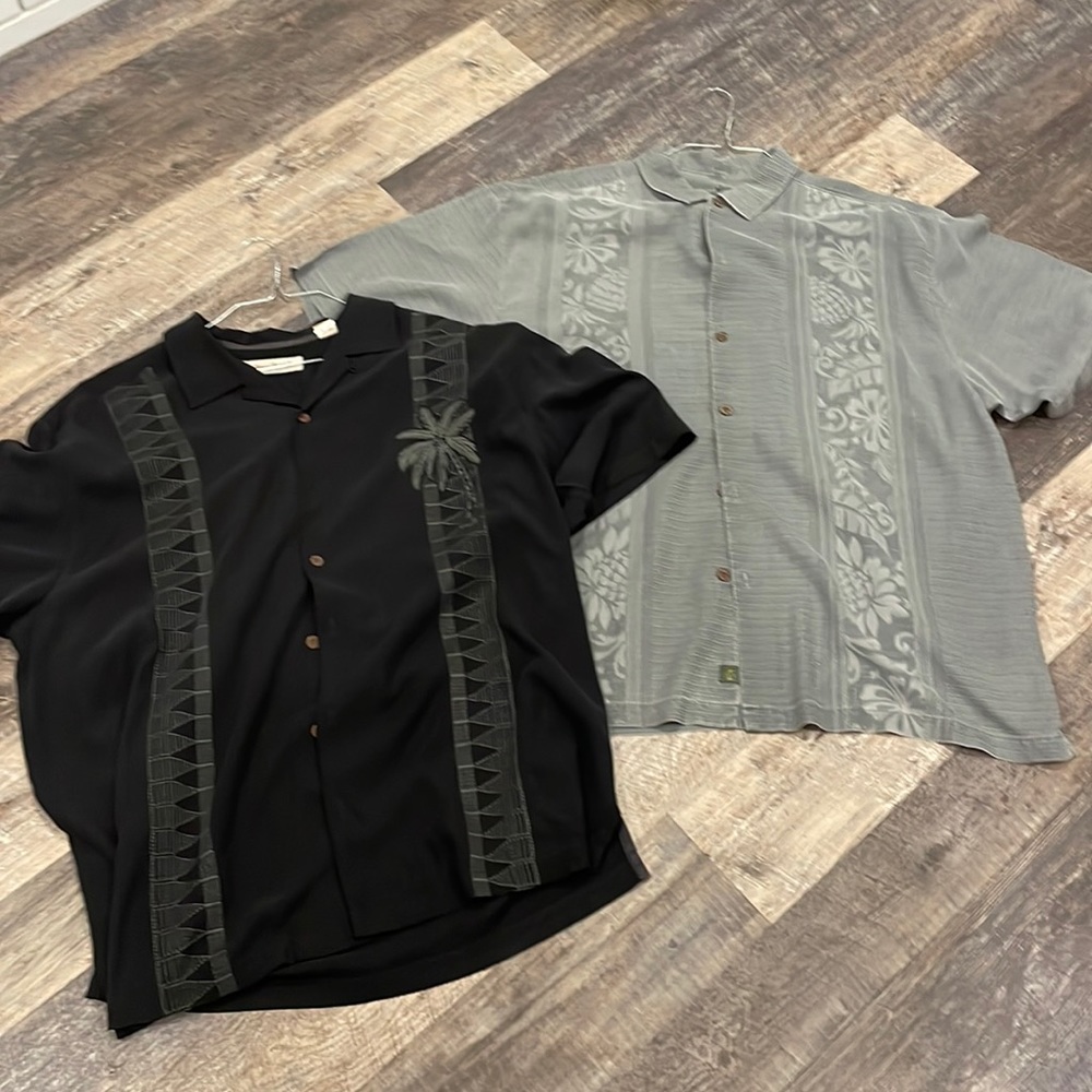2 mens xxl tommy Bahama shirts EUC